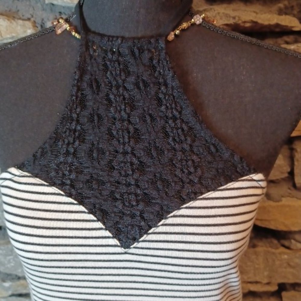 Altard State asymmetrical stripes halter style dress sz XS - Picture 4 of 10